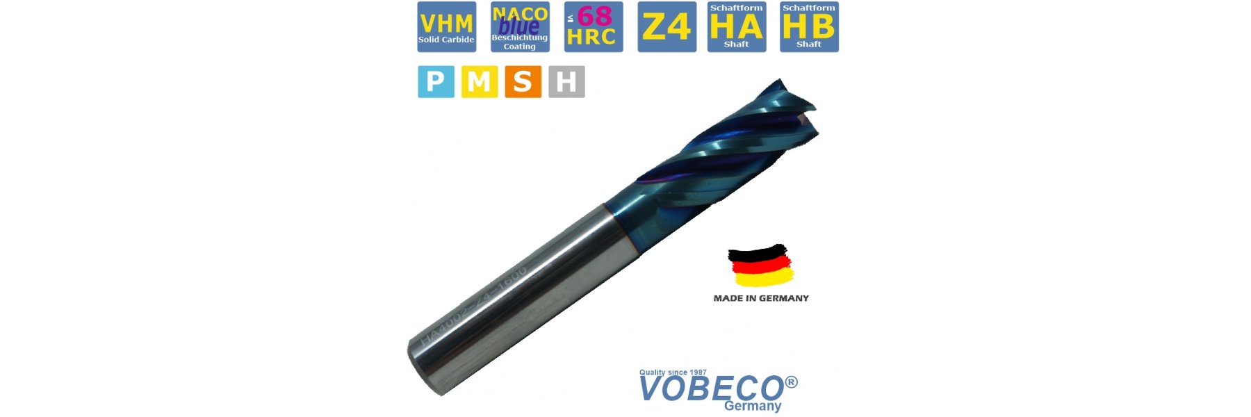 Produktbild von SGS VHM Schaftfräser – 16 Mm, Z4, Ungleicher Drall 35/38°, TiAlN (Griechenland)