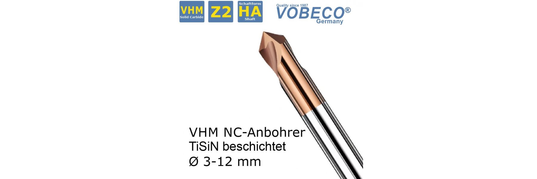 PROMAT NC-Anbohrer 8 Mm – HSS-Co TiN Beschichtet, Produktbild-Vorschau 2