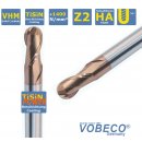 VHM Radiusfräser 1,0 mm R=0,5 mm  Z2, TiSiN beschichtet