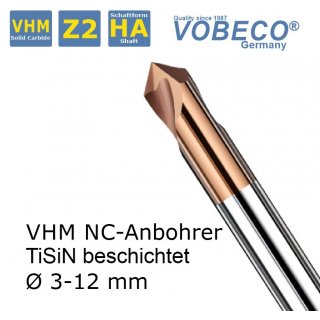 VHM-NC Anbohrer 8,0 mm  TiSiN beschichtet