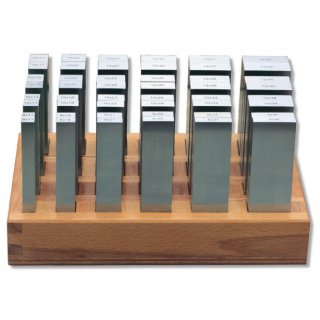 Parallelunterlagensatz 24 Paar im Holzständer Länge 125 mm