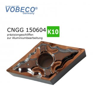 Wendeschneidplatte DNGG150604-HA K10  für Alu/NE-Metalle Kunststoff