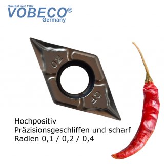 Wendeschneidplatte DCGT11T304-CF VP2630 für Stahl, Edelstahl, Super