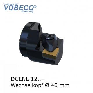 Wechselkopf ø 40 mm, links für CNMG 12.... Wendeplatten