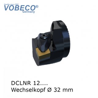 Wechselkopf ø 32 mm, rechts für CNMG 12.... Wendeplatten