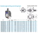 VDI 30 Bohr- und Fräskopf schwenkbar DIN 5482...