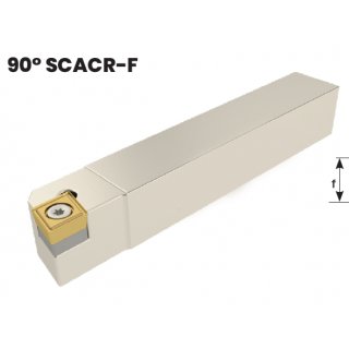 Drehhalter rechts, Schaft 20x20, Länge 125 mm für Wendeplatten CC.. 09....