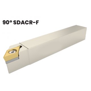 Drehhalter rechts, Schaft 20x20, Länge 125 mm für Wendeplatten DC.. 11....