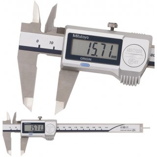 Mitutoyo  Digital Messschieber IP67 Messbereich 0-150 mm rechteckige Tiefenmessstange